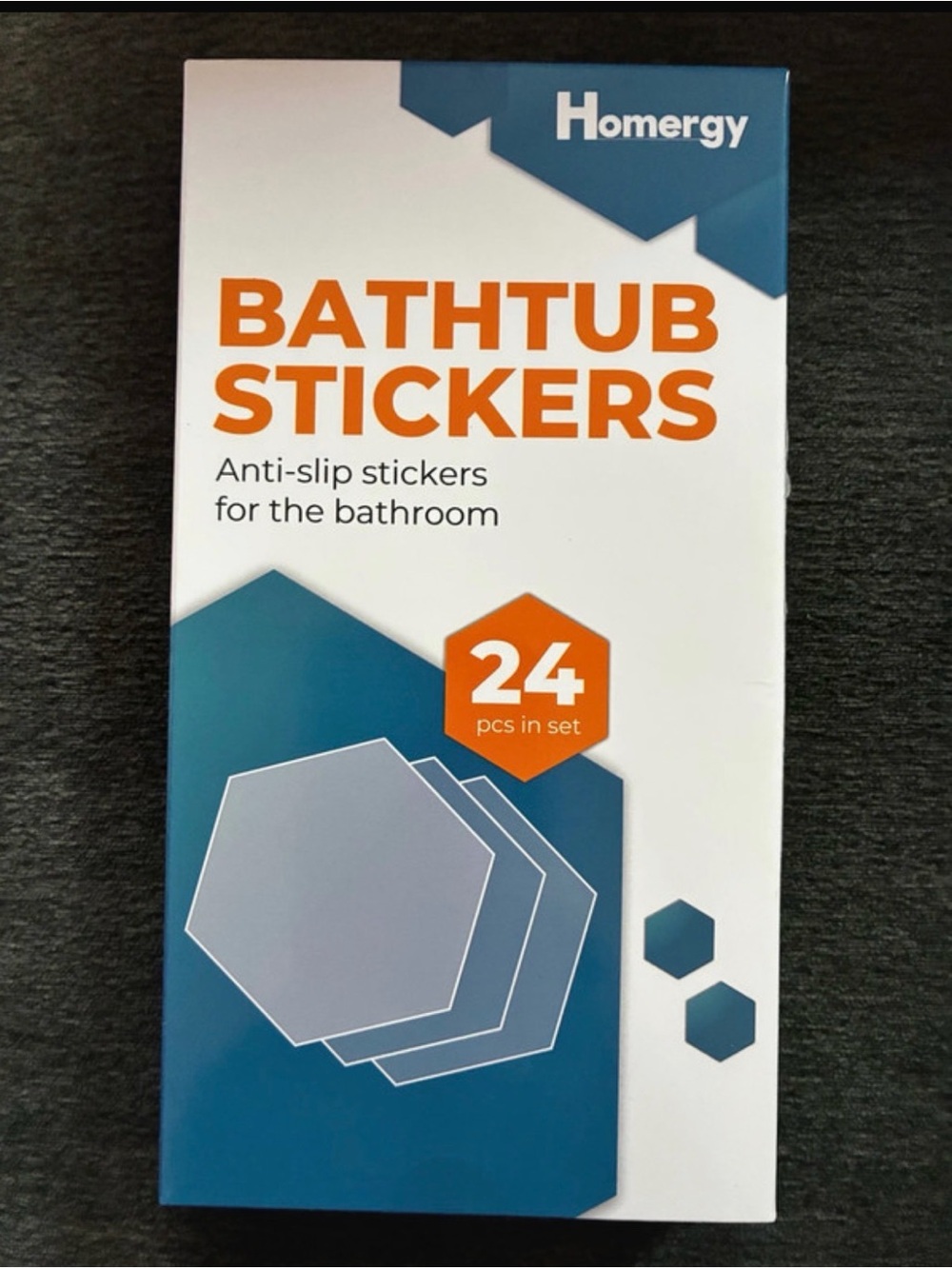 Gray Bathtub Stickers - 24 Pack Anti-Slip Bath Mats